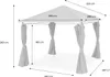 Gazebo da giardino 3x3m struttura in alluminio con tende Anteprima dell’immagine prodotto 7