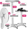 Hliníkový bistro stolek Ø60 cm skládací s nastavitelnou Náhled obrázku produktu 20