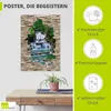 ARTland Poster Tiefen Wald Wasserfall Stein Mauer Blick Produktbild-Vorschau 2