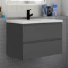 Badezimmermöbel 80cm CINIC-Serie Keramik Waschtisch mit Produktbild-Vorschau 1