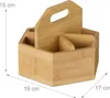 Relaxdays Stiftehalter, Bambus, drehbarer Schreibtisch Produktbild-Vorschau 4