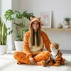 Onesie Kigurumi Pyžamo Tygr Převlek Kostým XXL: 185 - 195cm Náhled obrázku produktu 6