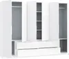 Kleiderschrank "Luano" in weiß mit 4 Schubladen und 6 Produktbild-Vorschau 3