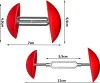Two red shoe trees with measurement indicators are shown against a white background. Produktbild-Vorschau