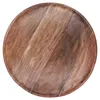 Plateau décoratif rond en bois de noyer naturel - 38 cm - Voir les images du produit 3
