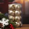 Christbaumkugel - Weihnachtskugel - bruchfest - D: 4cm - glänzend und matt - champagner - 16er Set Produktbild-Vorschau