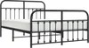 vidaXL Postel s čelem a nohou kovová 140x200 cm Náhled obrázku produktu 1