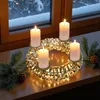 3.06 Metall LED Adventskranz in gold - Ø 32 cm - Kranz mit Produktbild-Vorschau 6