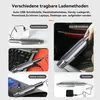 Collage of images showing different ways to charge a portable vacuum cleaner. Produktbild-Vorschau