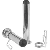 Two chrome adapter sleeves with black rubber caps and a pair of spring collars are displayed against a white background. Produktbild-Vorschau
