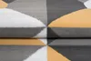 Tapis MAYA Moderne Noir Gris Jaune Chambre à coucher ÖKOTEX Voir les images du produit 4