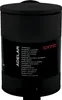 A black pedal bin with text labels on the front. Produktbild-Vorschau