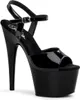 ADORE-709 Damen Sandale von Pleaser, Schwarz Lack , EU 42, Produktbild-Vorschau 1