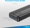 A close-up marketing image of a black power bank with its ports and digital display visible. Anteprima dell’immagine prodotto