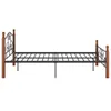 vidaXL Bettgestell Schwarz Metall 120x200 cm Produktbild-Vorschau 3