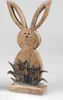 Oster Dekofigur Hase im Gras H. 36cm Alu + Mango-Holz Produktbild-Vorschau 2