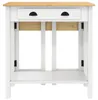 vidaXL Juego de 3 piezas para bar, color blanco, madera Vista previa de la imagen del producto 5