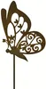 Rostikal Schmetterling Gartenstecker 50 cm Gartendeko Produktbild-Vorschau 2