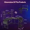 SANODESK Computertisch Gaming Tisch L-Form Schreibtisch Produktbild-Vorschau 7