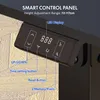 A close-up of a smart control panel for an adjustable desk, showing the LED display and buttons. Produktbild-Vorschau