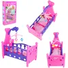 Puppenbett Mit Karussell-Bettdecke Und Kissen Gross Rosa Produktbild-Vorschau 12