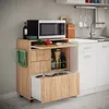 Kicha Küchenmöbel auf Rollen Eiche Nachbildung. Produktbild-Vorschau 4
