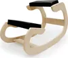 A kneeling chair with black seat and knee pads against a white background. Voir les images du produit