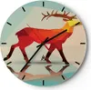 Wanduhr - Rund - Glasuhr - Hirsch Illustration modern Produktbild-Vorschau 1