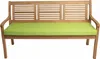 A wooden garden bench with a green cushion, shown against a white background. Náhled obrázku produktu