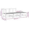 A diagram showing the dimensions of a wooden garden lounge set. Produktbild-Vorschau