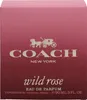 The image shows the packaging of Coach Wild Rose Eau de Parfum. Voir les images du produit