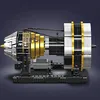 A detailed model of a jet engine on a dark background. Produktbild-Vorschau