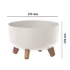 Pot de fleurs rond, bol blanc mat, 37,9 cm, hauteur 19,5 Voir les images du produit 2