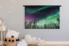 MuchoWow® Wandteppich Wandbehang Nordlichter - Nadelbaum - Produktbild-Vorschau 4