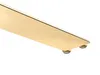 A close-up view of the golden metal leg of a table with two clear plastic feet. Náhľad obrázku produktu
