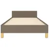 vidaXL Struttura letto con testiera senza materasso Taupe Anteprima dell’immagine prodotto 4