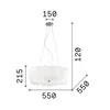 Ideal Lux Hängeleuchte Ovalino Sp8 Produktbild-Vorschau 3