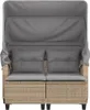 vidaXL, 2-Sitzer Gartensofa Set, 3-tlg., Poly Rattan, Produktbild-Vorschau 5