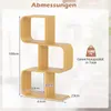COSTWAY Bücherregal S-förmig, Standregal aus Bambus mit 3 Produktbild-Vorschau 7