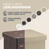 CASARIA® Hocker mit Stauraum Braun Faltbar Deckel Produktbild-Vorschau 8