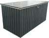A dark gray metal storage box with a silver lid is shown against a white background. Produktbild-Vorschau