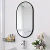 Specchio ovale da bagno con cornice nera 75x40 cm Anteprima dell’immagine prodotto 7
