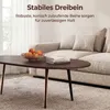 KOMFOTTEU Moderner Couchtisch Mitte Jahrhundert, ovaler Produktbild-Vorschau 3