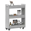 Schrank mit Rollen Grau Sonoma 60x22x79 cm Holzwerkstoff Produktbild-Vorschau 4
