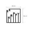 DECORTIE METALL WANDDEKORATION Nr.16 BE HAPPY 40 x 40 Produktbild-Vorschau 3