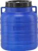A blue plastic barrel with a black lid and handles, shown against a white background. Podgląd zdjęcia produktu