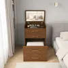 3-in-1 Schminktisch mit offenem Spiegel Glasplatte Walnut Produktbild-Vorschau 9
