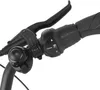 A close-up view of a bicycle's handlebar, showing the brake lever, gear shifter, and grip. Produktbild-Vorschau