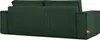 The back view of a dark green corduroy sofa. Produktbild-Vorschau