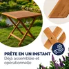 CASARIA® Table d'appoint pliante en bois d'acacia Voir les images du produit 3